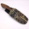 Etched Custom Hunting Knife w/Realtree Camo Kydex Sheath