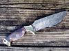 Custom 10" Damascus Skinner Knife w/Desert Ironwood Handle